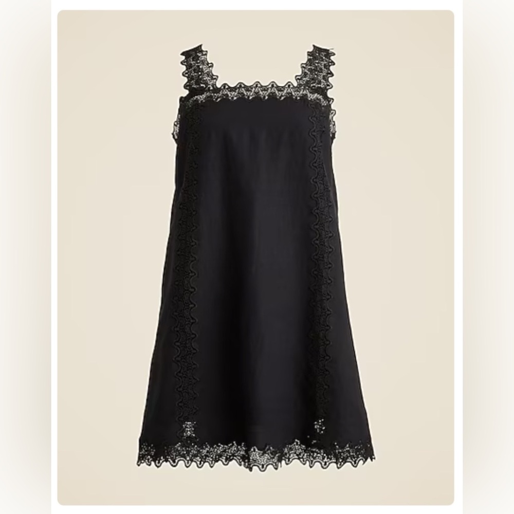 Jcrew Lace-trim shift dress